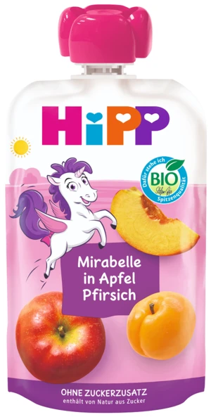 HIPP BIO Hippis 100% ovoce Jablko-Broskev-Mirabelka 100 g