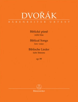 Biblické písně nižší hlas, op. 99 - Antonín Dvořák