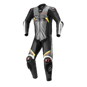 Jednodílná moto kombinéza Alpinestars Missile 2 Ignition metalická šedá/černá/žlutá/červená fluo  metalická šedá/černá/žlutá/červená fluo  50