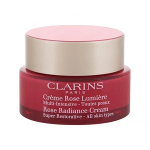 Clarins Rose Radiance 50 ml denní pleťový krém na všechny typy pleti; na dehydratovanou pleť; proti vráskám; na rozjasnění pleti