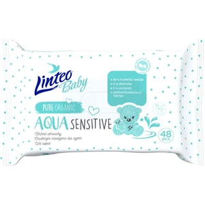 Linteo Baby Aqua Sensitive detské jemné vlhčené obrúsky 48 ks