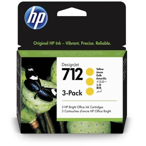 Cartridge HP 712, 3x 29 ml (3ED79A) žltá Barva: Žlutá Objem kazety: 3× 29 ml Kompatibilní tiskárny:  HP DesignJet Studio 24'' (5HB12A) HP DesignJet St