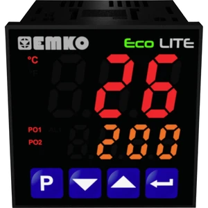 Emko ecoLITE.4.6.1R.0.0  termostat Pt100, J, K, R, S, T, L -199 do +999 °C relé 5 A (d x š x v) 90 x 48 x 48 mm