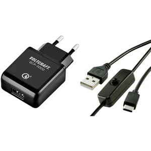 VOLTCRAFT QCP-3000 USC USB nabíjačka Vhodné pre: Raspberry Pi Výstupný prúd (max.) 3000 mA 1 x USB-C ™ zástrčka s vypína