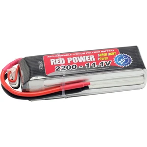 Red Power akupack Li-Pol 11.1 V 2200 mAh Počet článkov: 3 25 C SoftCase otvorené káblové koncovky