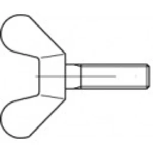 Krídlové skrutky TOOLCRAFT 106351 M6 DIN 316 40 mm temperovaná liatina 100 ks