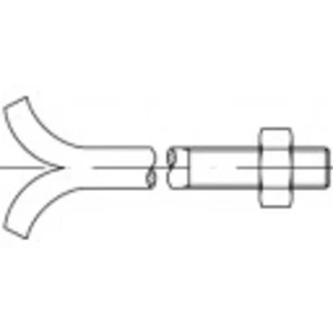 Skrutky do muriva a do základov TOOLCRAFT 108112 M16 DIN 529 300 mm oceľ 10 ks