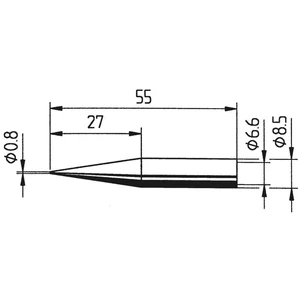 Ersa 842 SD LF spájkovací hrot ceruzková forma, predĺžená Veľkosť hrotov 0.8 mm  obsah, množstvo obsiahnutého obsahu na