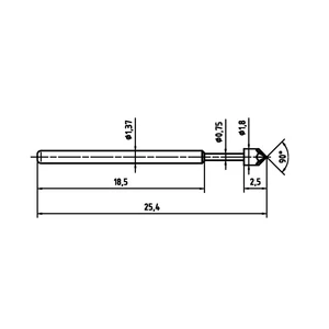 PTR 1015-K-0.7N-AU-1.8 presný testovací hrot