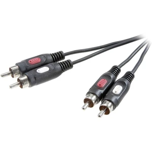 SpeaKa Professional SP-7869760 cinch audio prepojovací kábel [2x cinch zástrčka - 2x cinch zástrčka] 0.50 m čierna