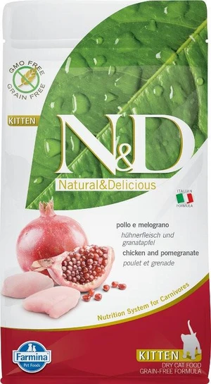 N&amp;D Cat Kitten Chicken/Pomegranate Grain-free - 10kg