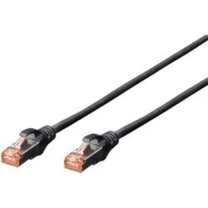 Síťový kabel RJ45 Digitus DK-1644-050/BL, CAT 6, S/FTP, 5.00 m, černá