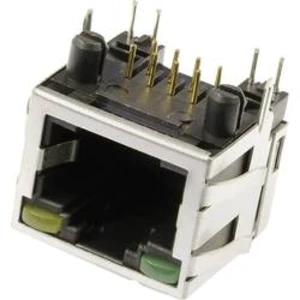 RJ45 konektor econ connect M8L1G3 - zásuvka, vestavná horizontální RJ45 kov, 1 ks