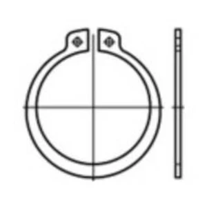 Pojistné kroužky TOOLCRAFT 107698, N/A, vnitřní Ø: 72.5 mm, pružinová ocel, 50 ks