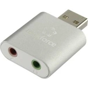 USB externí zvuková karta Renkforce, hliník