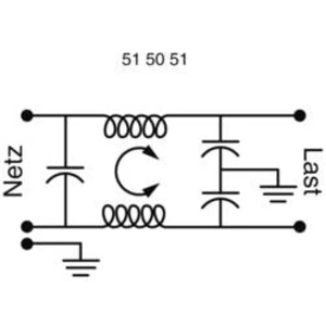 Síťový filtr Yunpen YB01A1, 2 x 3,7 mH, 125/250 V/AC, (50/60Hz), 1 A