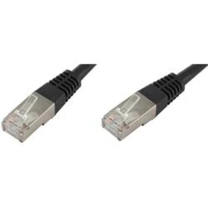 Síťový kabel RJ45 econ connect F6TP1SW, CAT 6, S/FTP, 1.00 m, černá