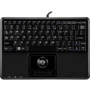 Klávesnice Perixx Periboard-509 H Plus, integrovaný trackball, tlačítka myši, černá