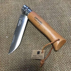 OPINEL VRI 8 Inox, 8,5 cm s koženým provázkem