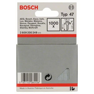 Upínací klinček typu 47, 1,8 x 1,27 x 30 mm, balenie po 1000 1000 ks Bosch Accessories 2609200249