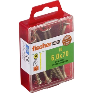 Fischer  653971 skrutka so zápustnou hlavou 5 mm 70 mm krížová dražka Pozidriv     glavanizované zinkom 10 ks