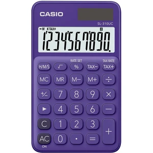 Casio SL-310UC vrecková kalkulačka fialová Displej (počet miest): 10 solárny pohon, na batérie (š x v x h) 70 x 8 x 118