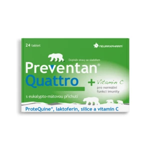 PREVENTAN Quattro eukalypt máta 24 tablet