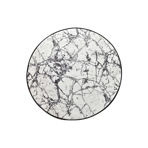 Čierno-biela kúpeľňová predložka Chilai Marble Circle, ø 100 cm