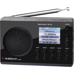 DAB+ rádio Albrecht DR 70, FM, čierna