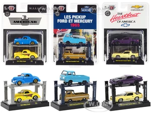 "Auto Lifts" Set of 6 pieces Series 23 Limited Edition to 6050 pieces Worldwide 1/64 Diecast Model Cars by M2 Machines