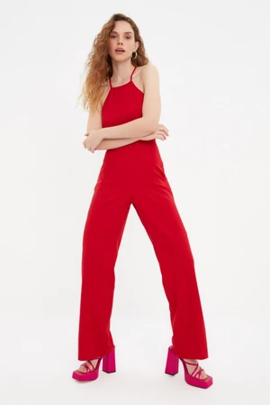 Trendyol Red Halterneck Jumpsuit