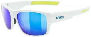 UVEX ESNLT Spirit Urban White Mat/Mirror Blue Kerékpáros szemüveg