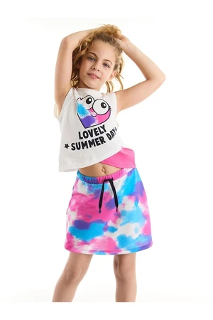 Mushi Heart Tie Dye Girls T-Shirt Tie-Dyeing Skirt Set