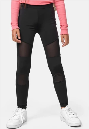 Girls' Tech Mesh Leggings Black