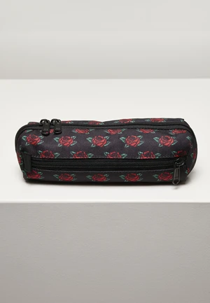 Pencil case Roses black/red