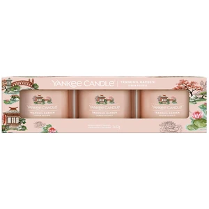 Yankee Candle Sada votivních svíček ve skle Tranquil Garden 3 x 37 g