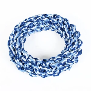 Reedog Tauziehen Kreis blau, gestricktes Spielzeug, 19 cm