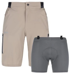 Men cycling shorts Kilpi TRACKEE-M beige