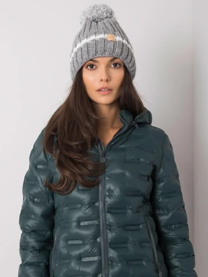 Women's warm hat in gray color