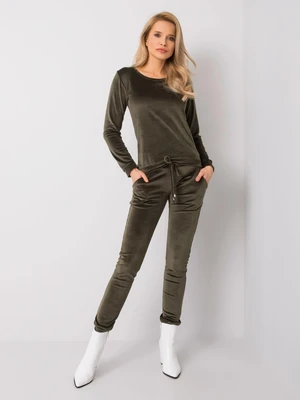 Light khaki velour set Clarisa RUE PARIS