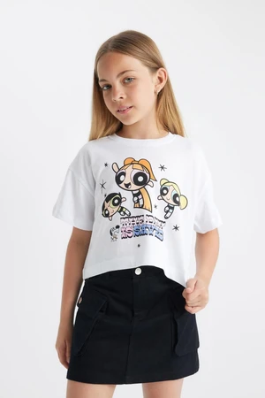 DEFACTO Girls Powerpuff Girls Crew Neck Short Sleeve T-Shirt