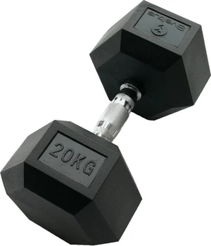 Sveltus Hexagonal Dumbbell 20 kg Black Jednoručná činka