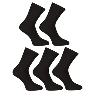 5PACK Nedeto Ankle Socks Bamboo Black