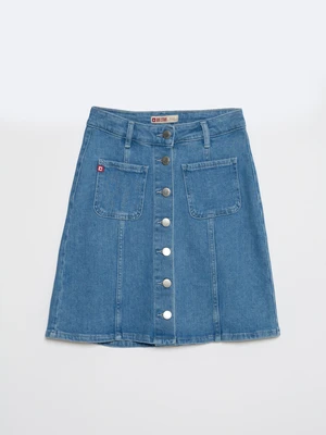 Big Star Woman's Skirt 120206 152 Light Denim