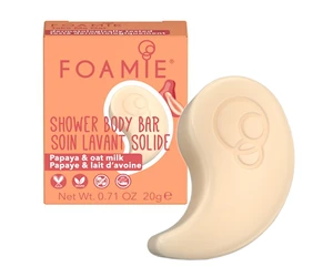 Cestovní tuhá sprchová péče na tělo Foamie Shower Body Bar Take Me Oat - 20 g