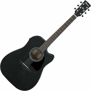 Ibanez AW1040CE-WK Weathered Black Guitare Dreadnought acoustique-électrique