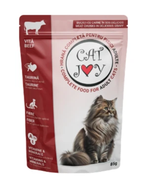 Cat Joy Vrecko Adult Beef in Sauce - 85g