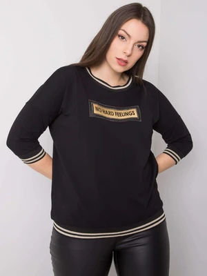 Black oversized cotton sweatshirt