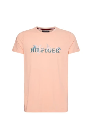 Tommy Hilfiger T-shirt - PALM FLORAL TEE orange