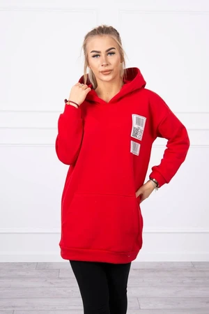 Hoodie with red patches